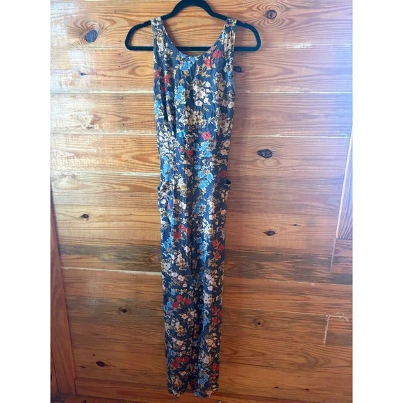 NWT Spell Flora Jumpsuit Mystic Navy Floral Wide Leg Boho Size M Cottagecore - Picture 3 of 11